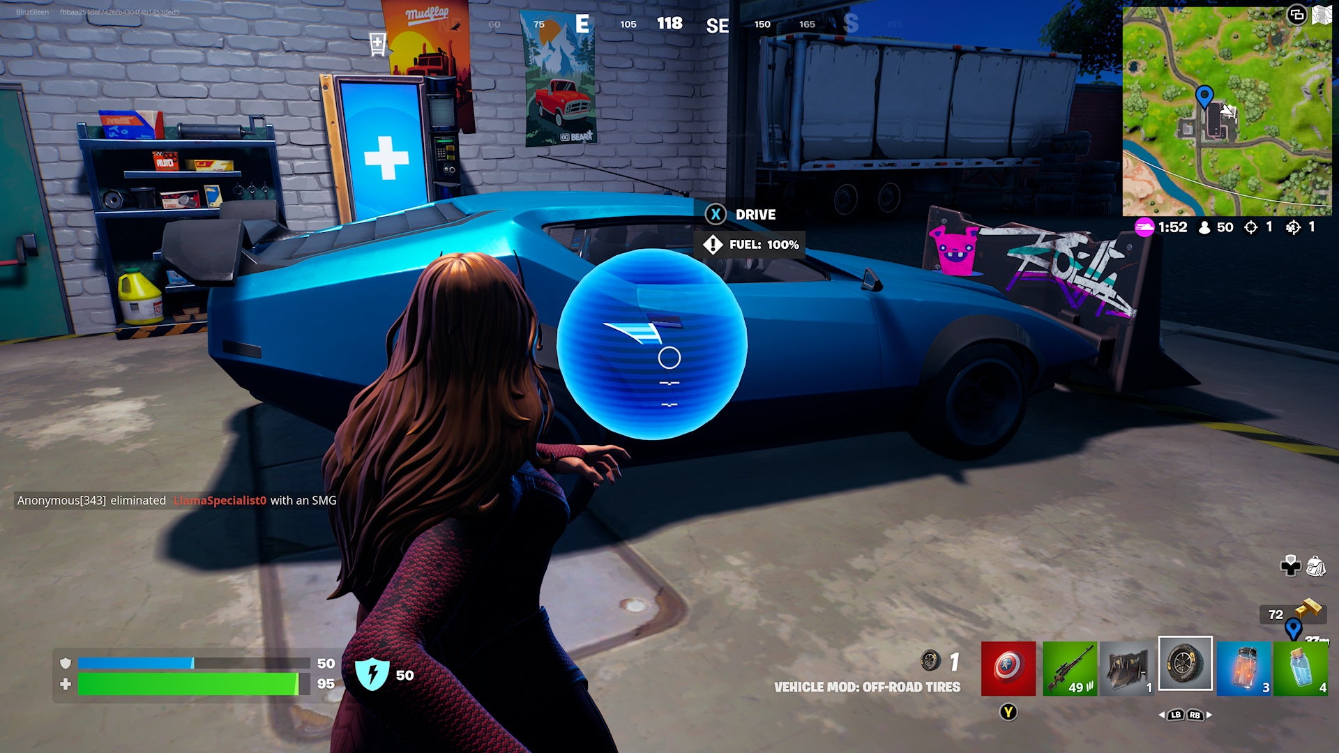 Mod A Whiplash With Off Road And Cow Catcher Fortnite Whiplash locations and how to mod Whiplash with off-road tires